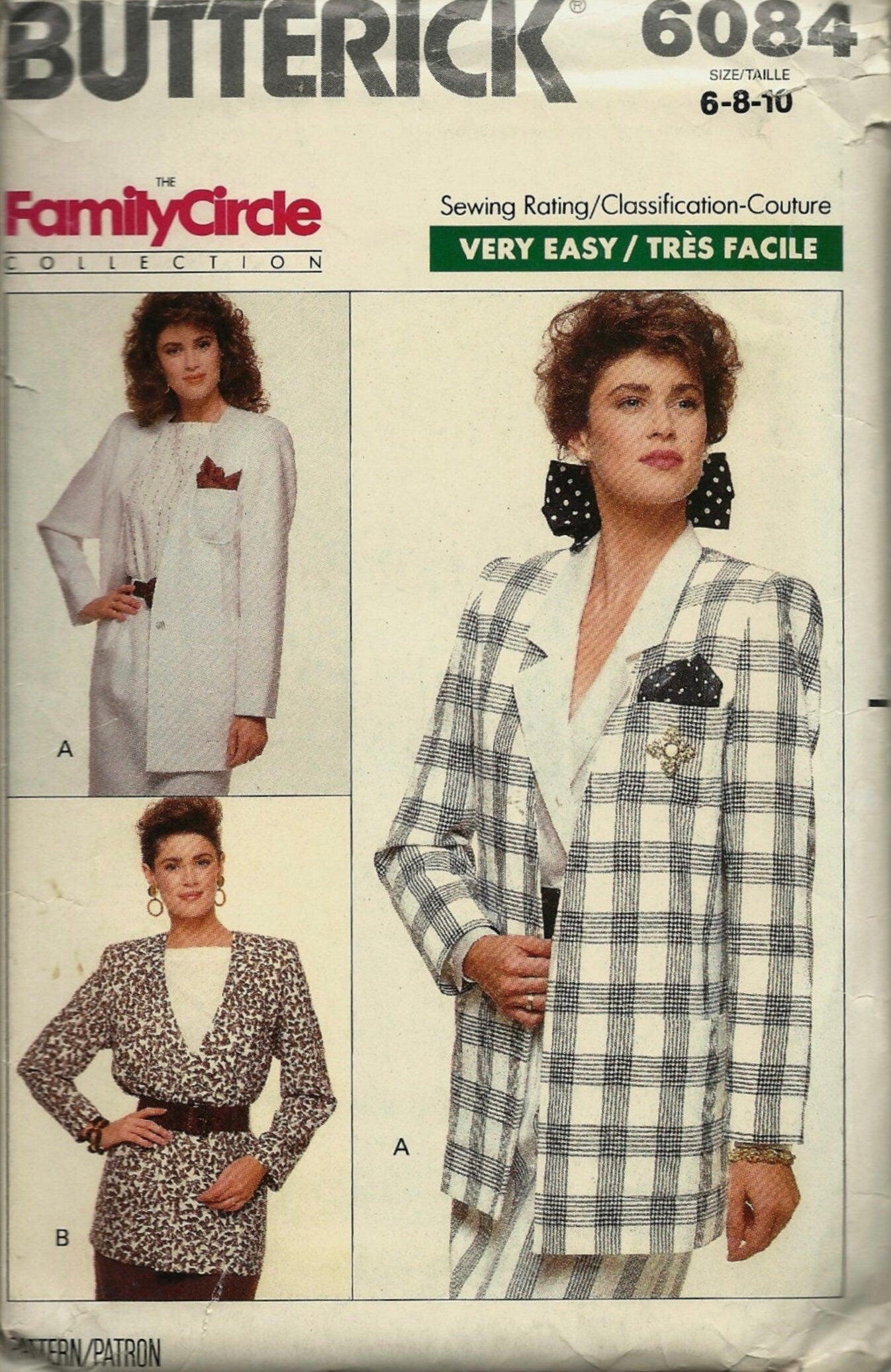 Butterick 6084 Sewing Pattern (Vintage) UNCUT