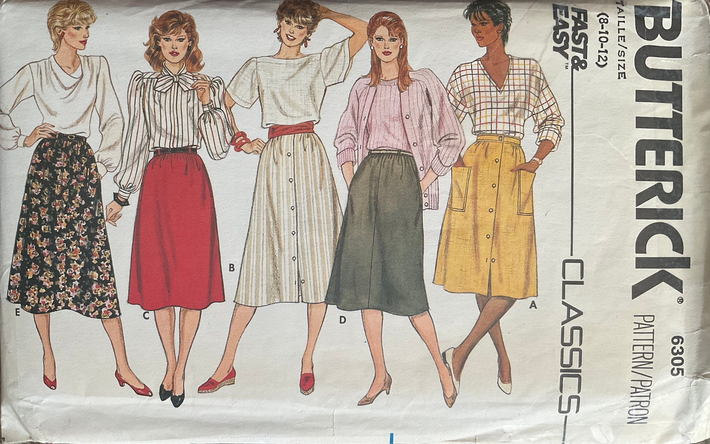 Butterick 6305 Sewing Pattern (Vintage) CUT