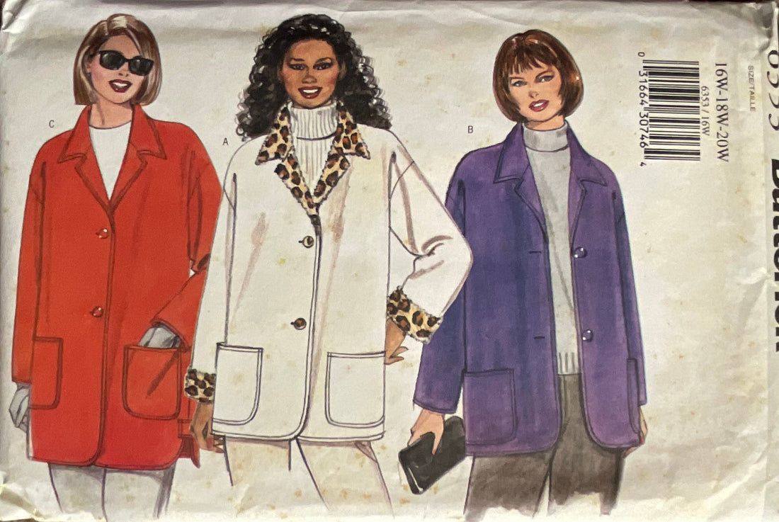 Butterick 6353 Sewing Pattern (Vintage) UNCUT