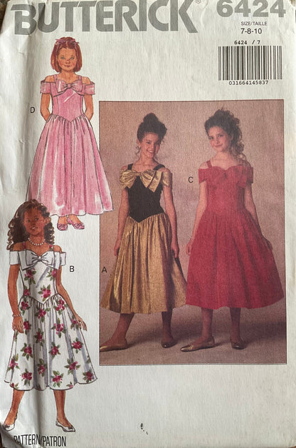 Butterick 6424 Sewing Pattern (Vintage) UNCUT