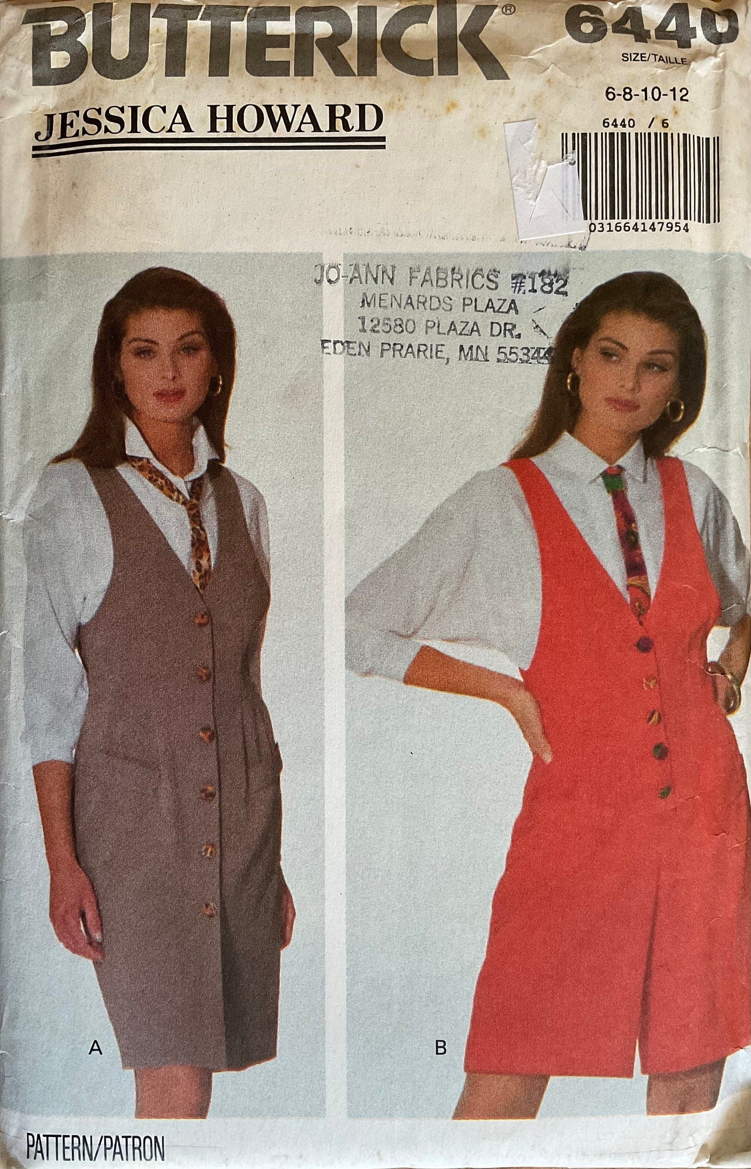 Butterick 6440 Sewing Pattern (Vintage) UNCUT