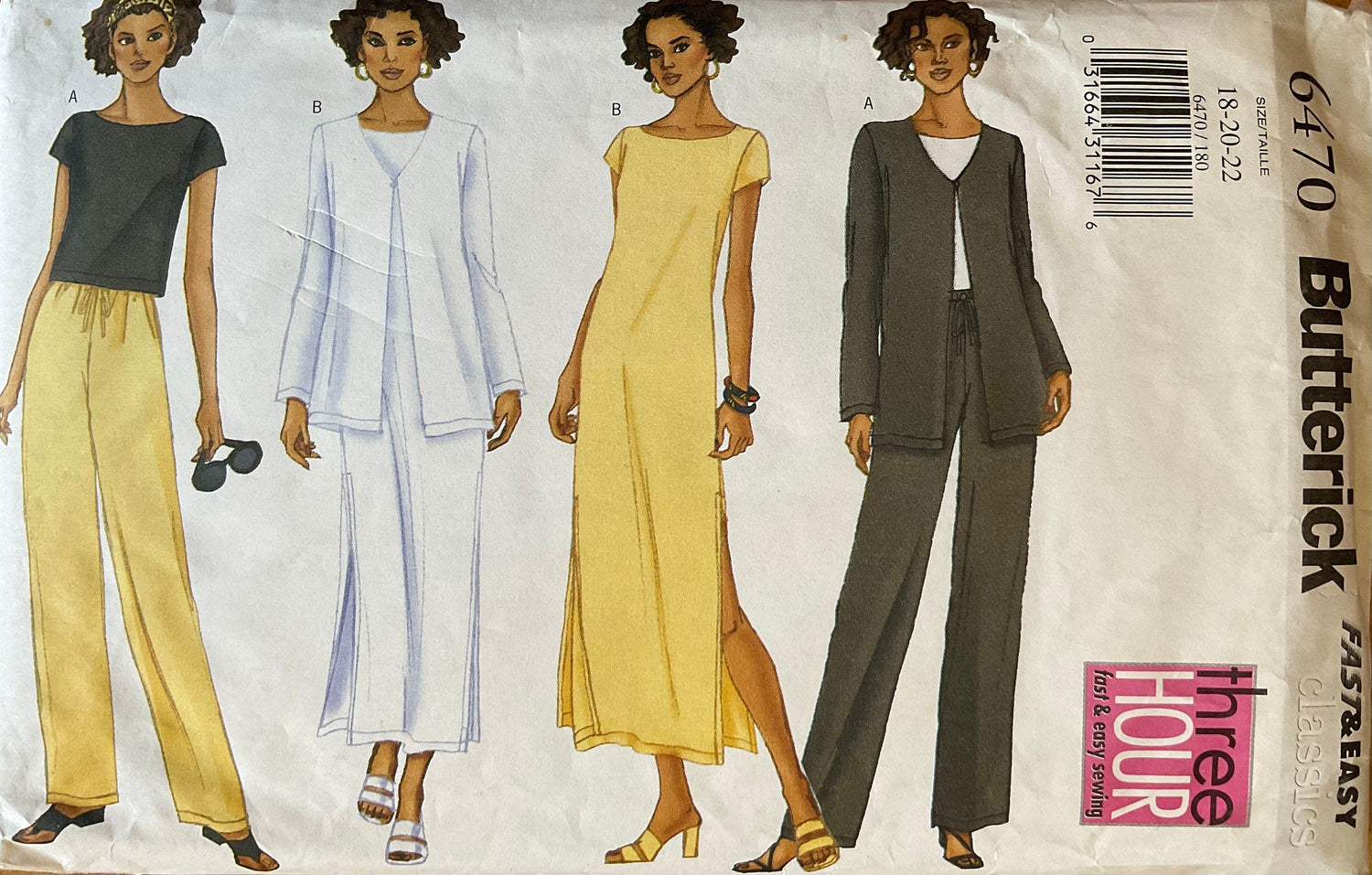Butterick 6470 Sewing Pattern (Vintage) CUT