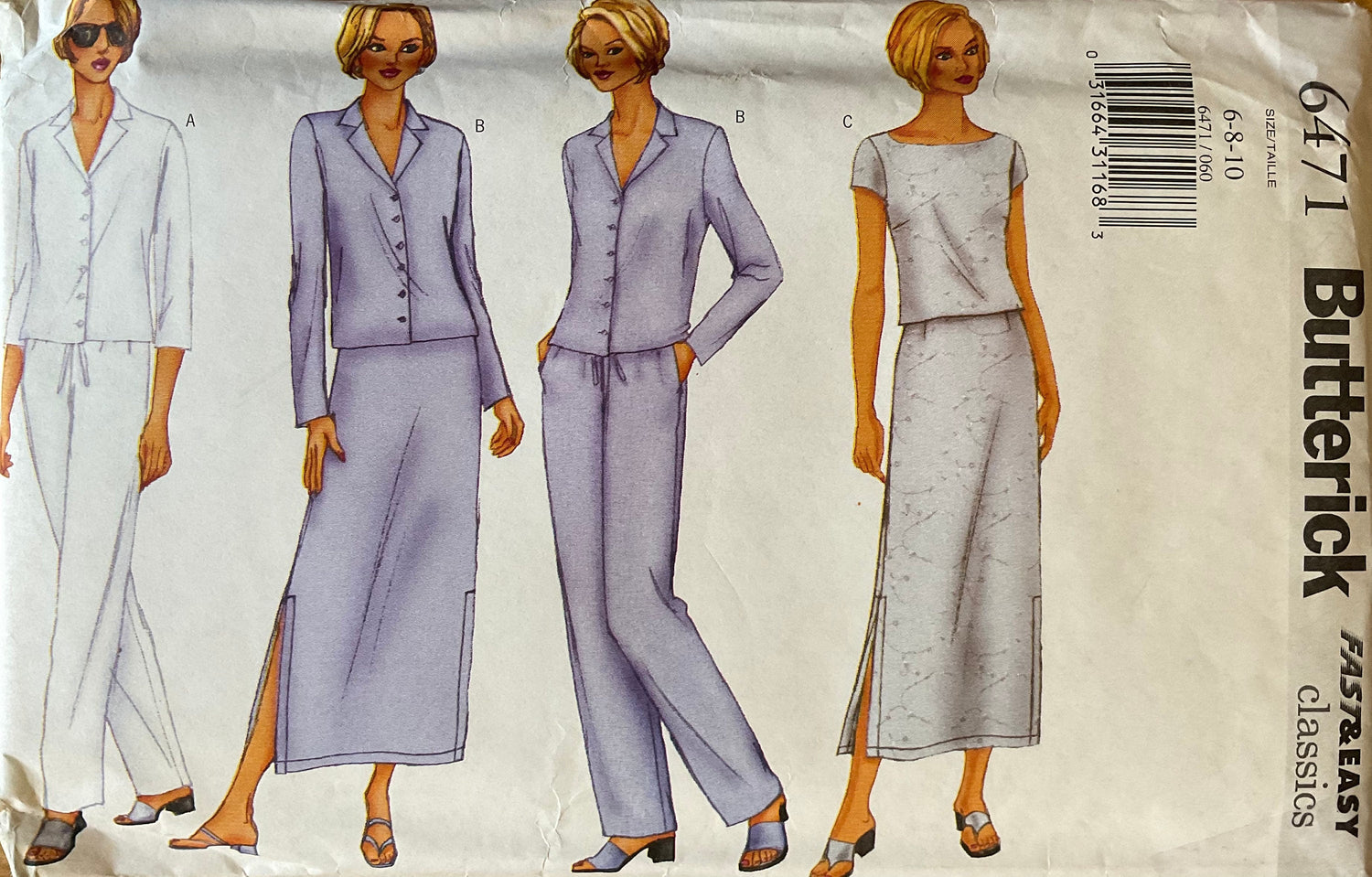 Butterick 6471 Sewing Pattern (Vintage) UNCUT