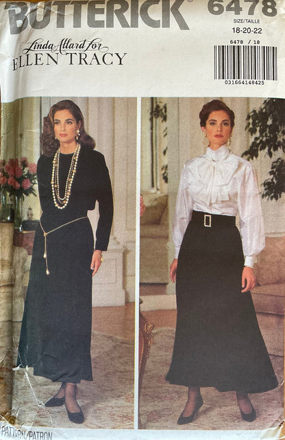 Butterick 6478 Sewing Pattern (Vintage) UNCUT