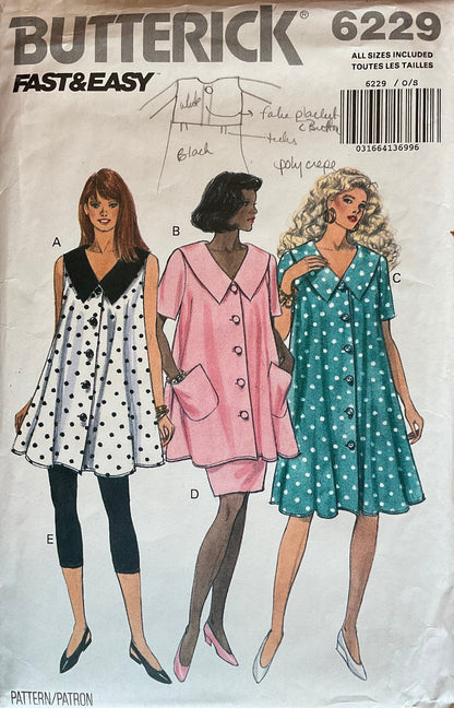 Butterick 6229 Sewing Pattern (Vintage) CUT