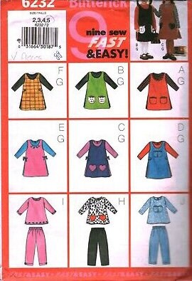 Butterick 6232 Sewing Pattern (Vintage) UNCUT