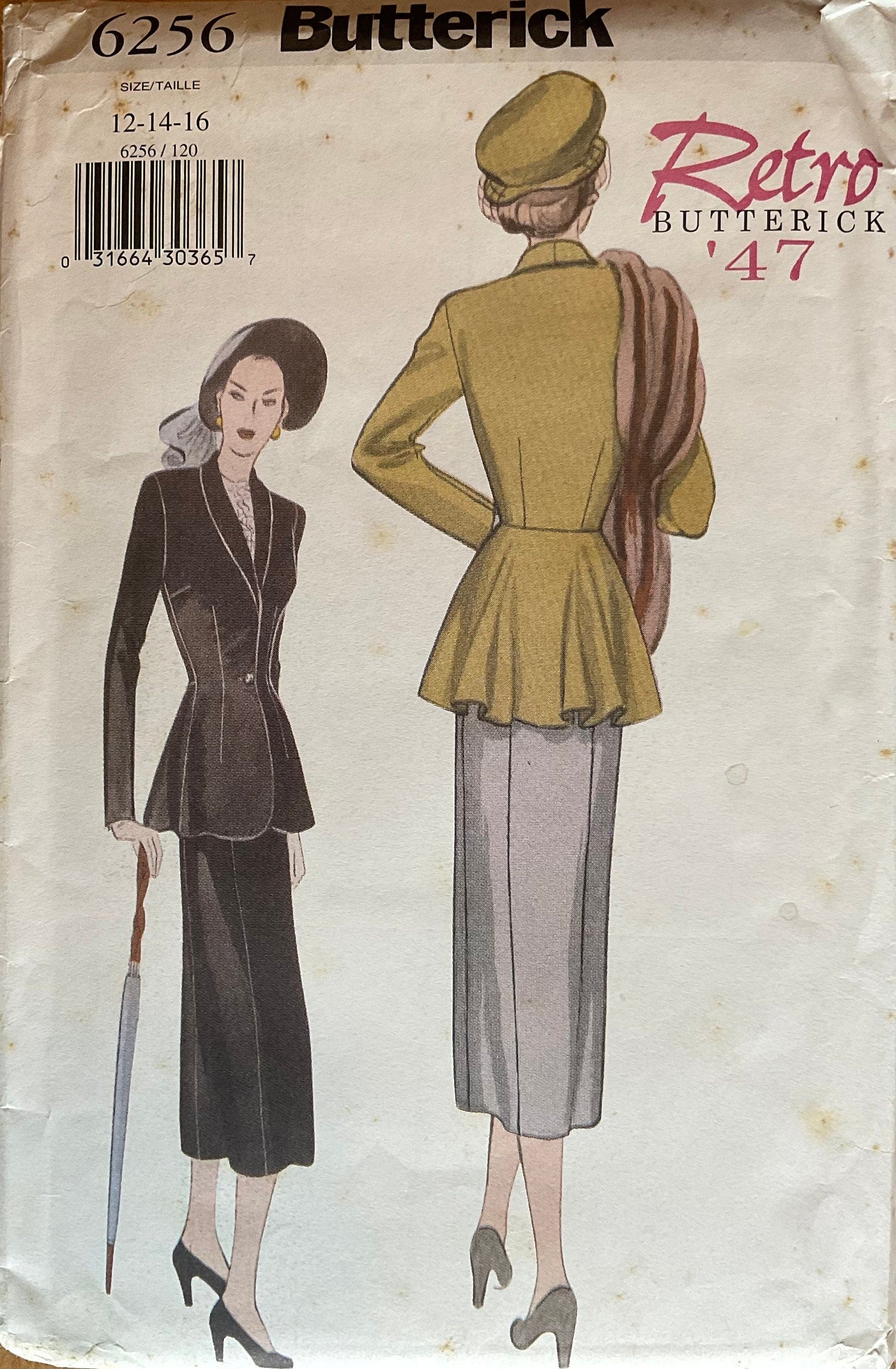 Butterick 6256 Sewing Pattern (Vintage) UNCUT