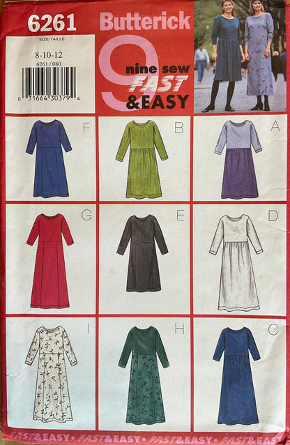 Butterick 6261 Sewing Pattern (Vintage) UNCUT