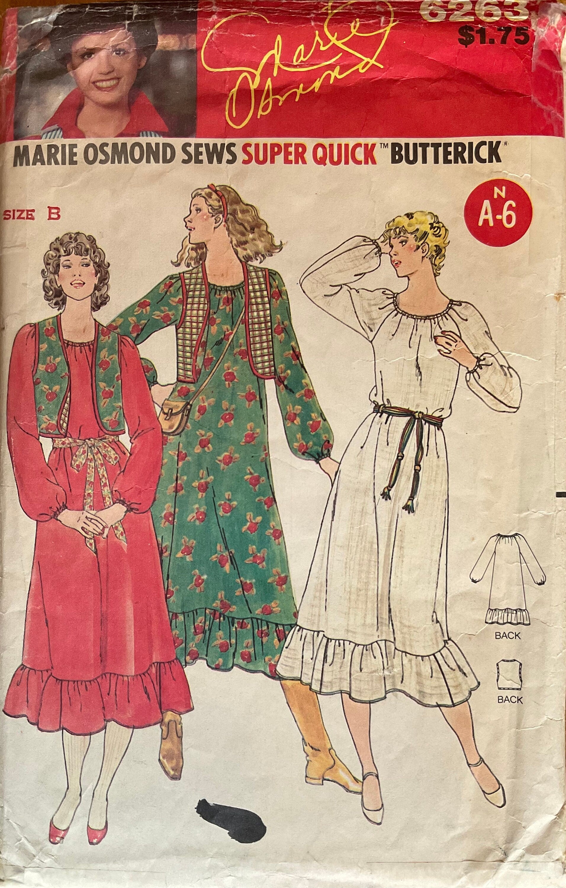 Butterick 6263 Sewing Pattern (Vintage) CUT