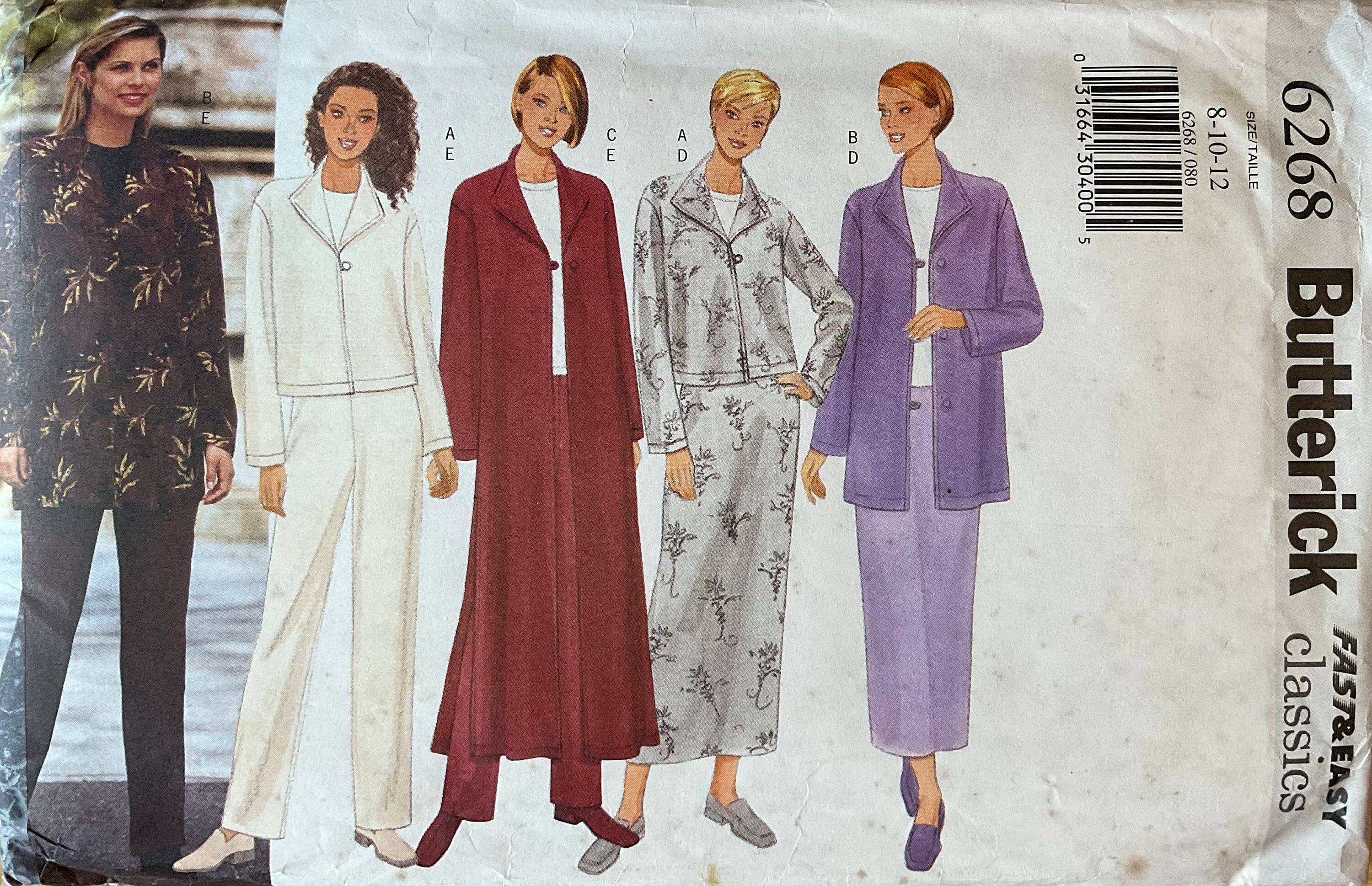 Butterick 6268 Sewing Pattern (Vintage) UNCUT