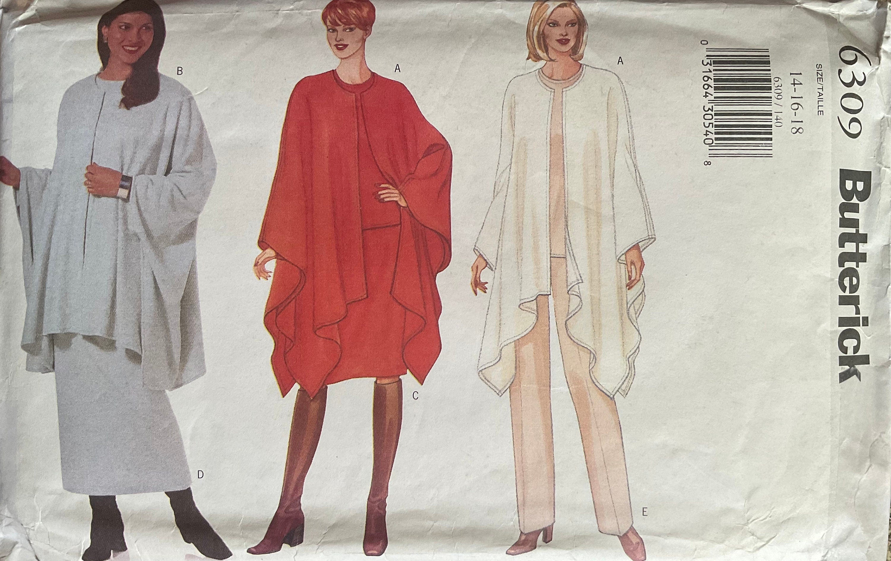 Butterick 6309 Sewing Pattern (Vintage) UNCUT