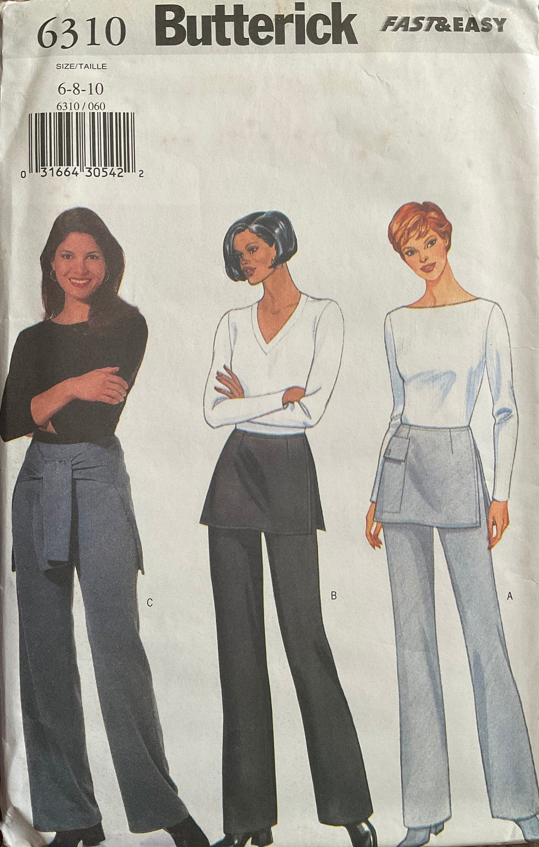 Butterick 6310 Sewing Pattern (Vintage) UNCUT