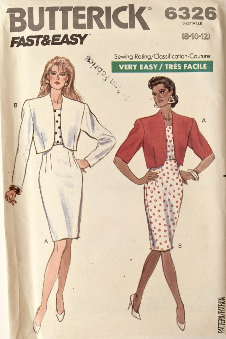Butterick 6326 Sewing Pattern (Vintage) UNCUT