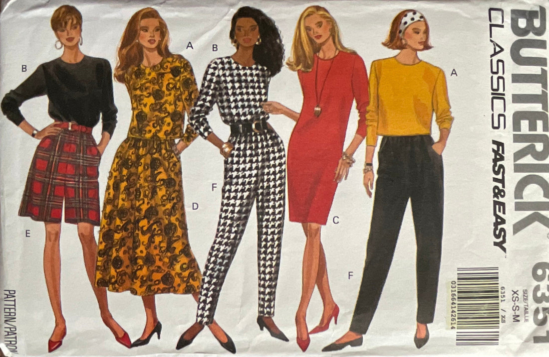 Butterick 6351 Sewing Pattern (Vintage) UNCUT