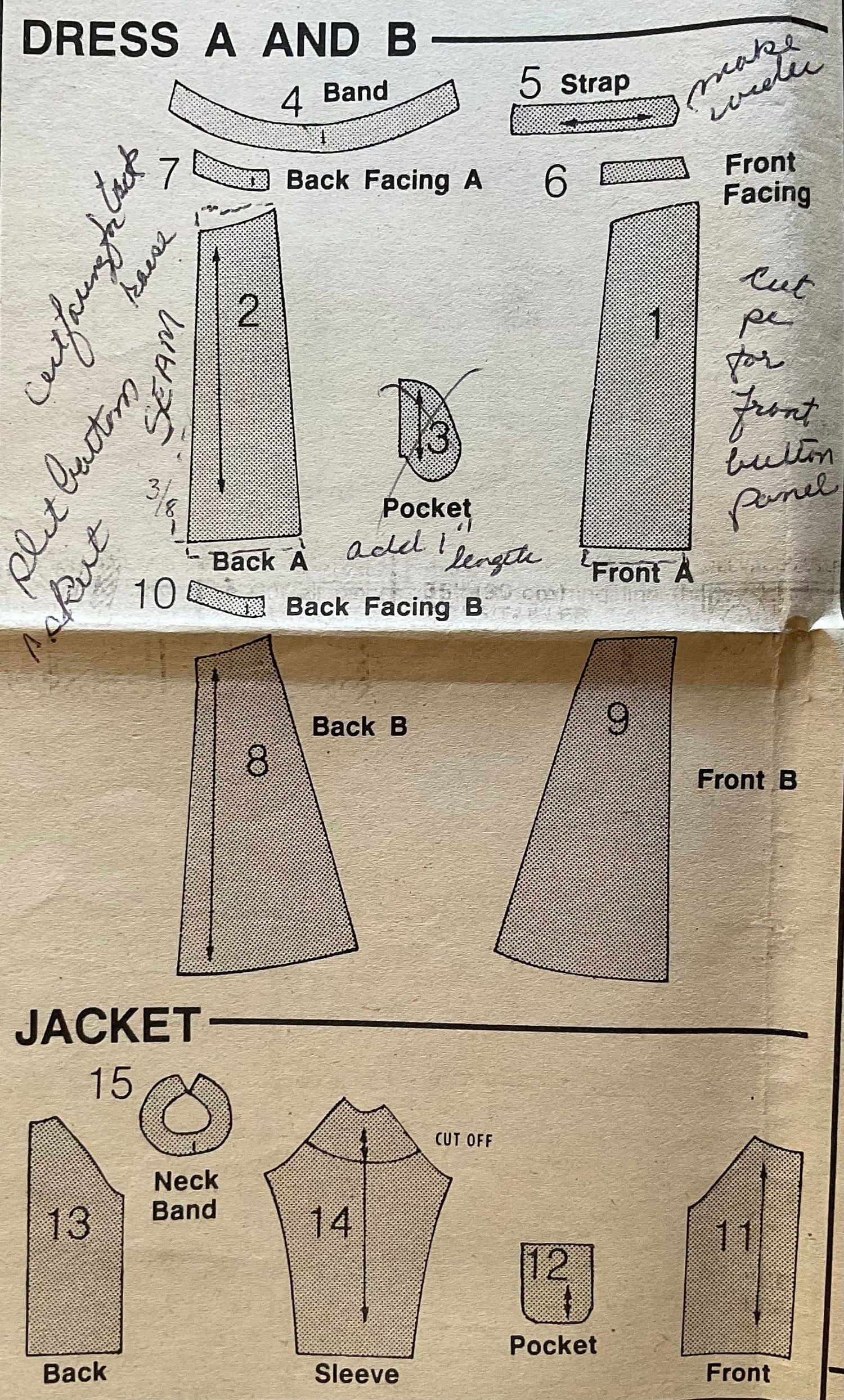 Butterick 6526 Sewing Pattern (Vintage) CUT