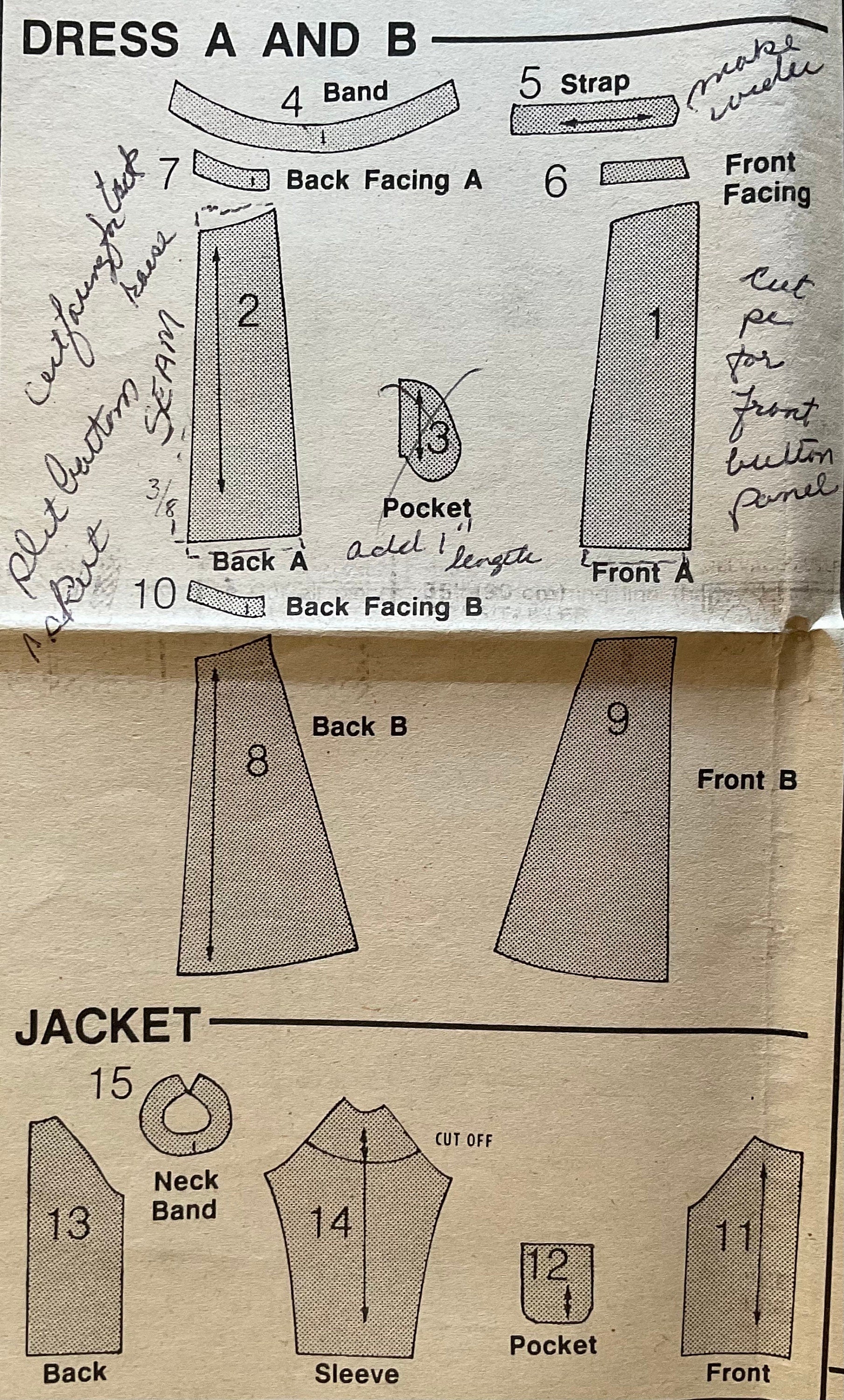 Butterick 6526 Sewing Pattern (Vintage) CUT