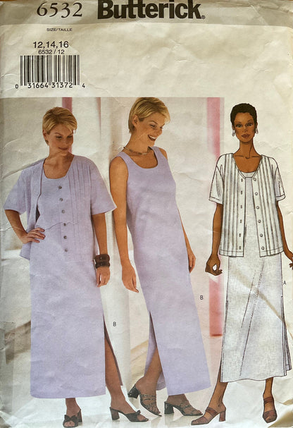 Butterick 6532 Sewing Pattern (Vintage) CUT