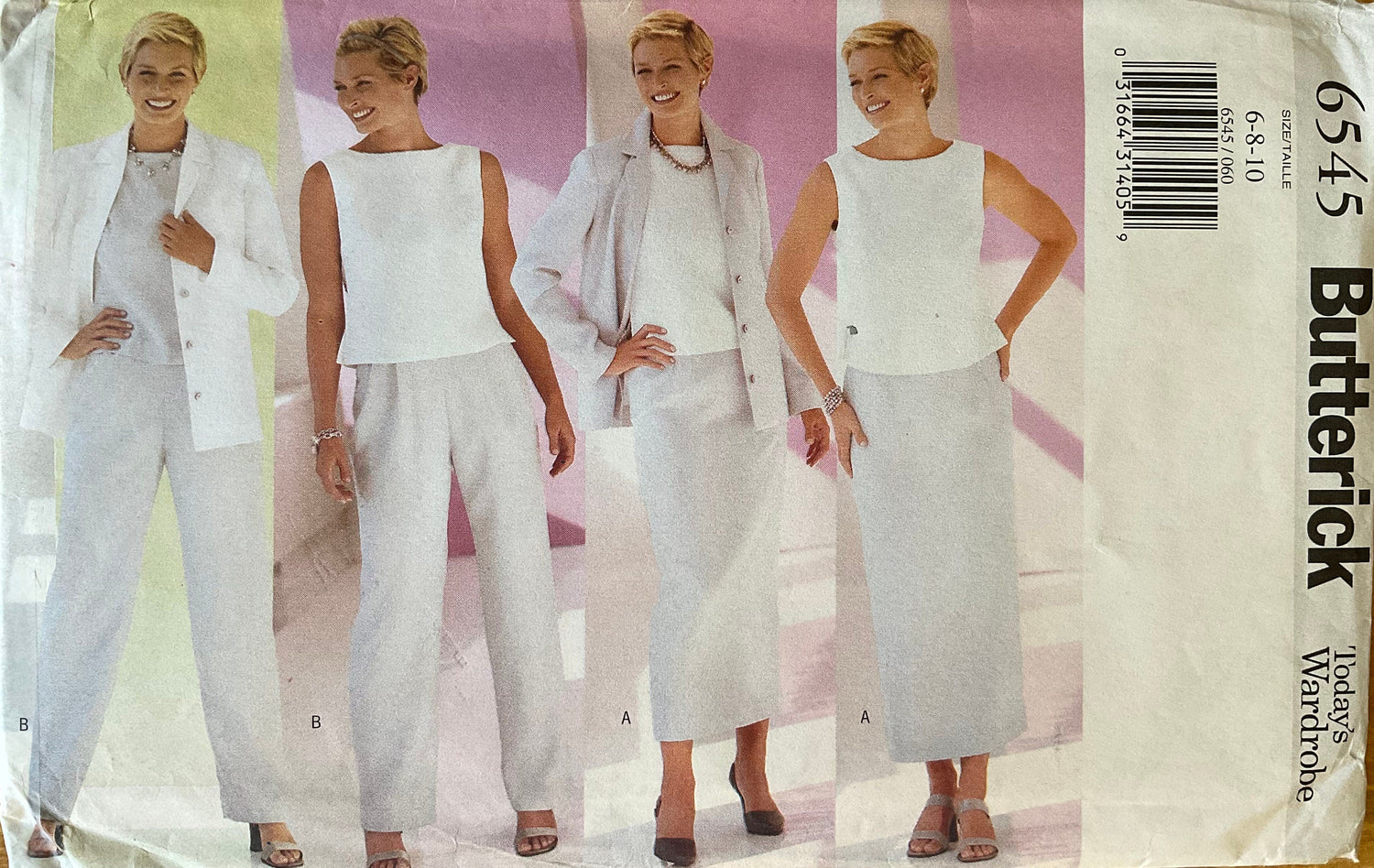 Butterick 6545 Sewing Pattern (Vintage) UNCUT