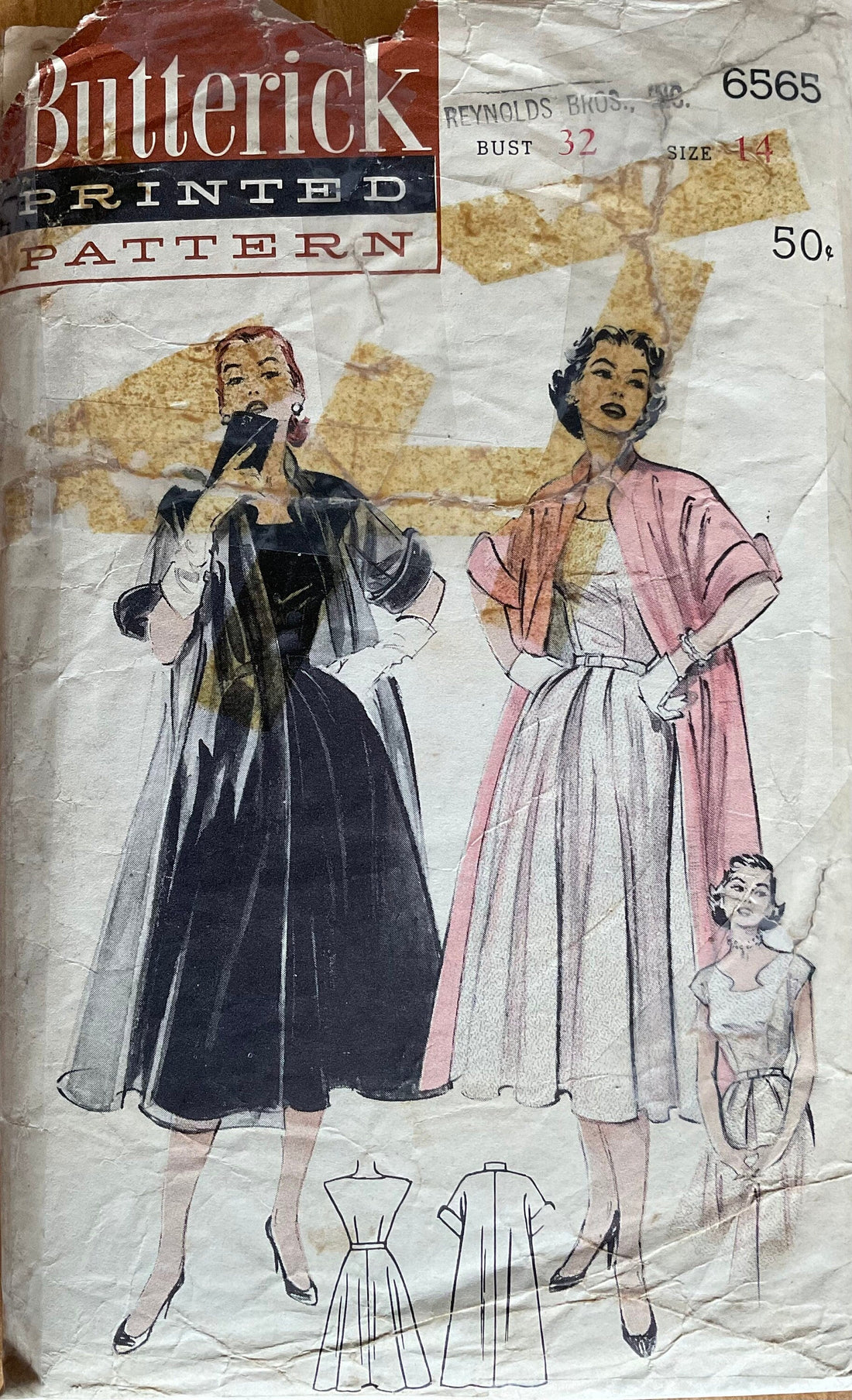 Butterick 6565 Sewing Pattern (Vintage) CUT