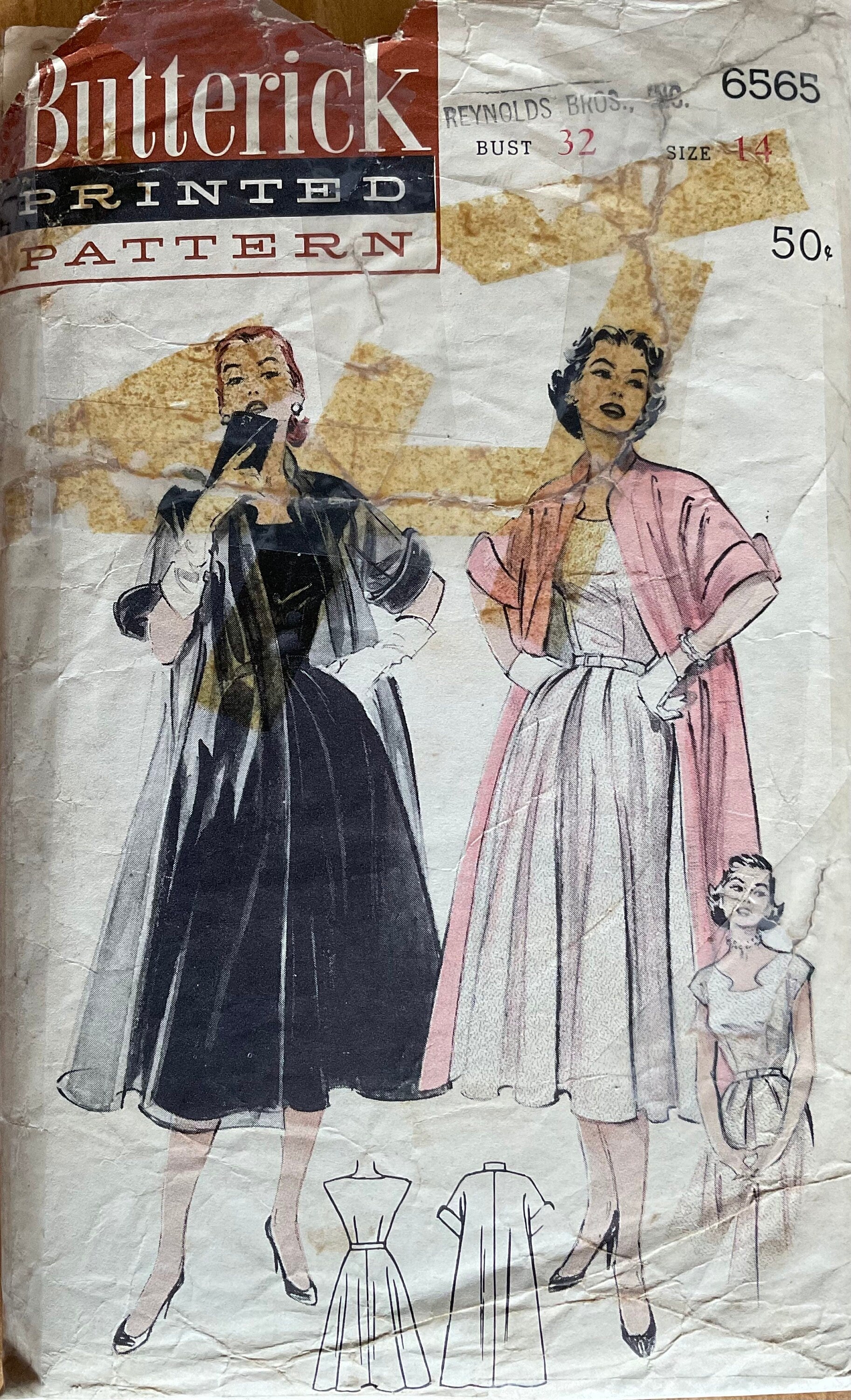 Butterick 6565 Sewing Pattern (Vintage) CUT