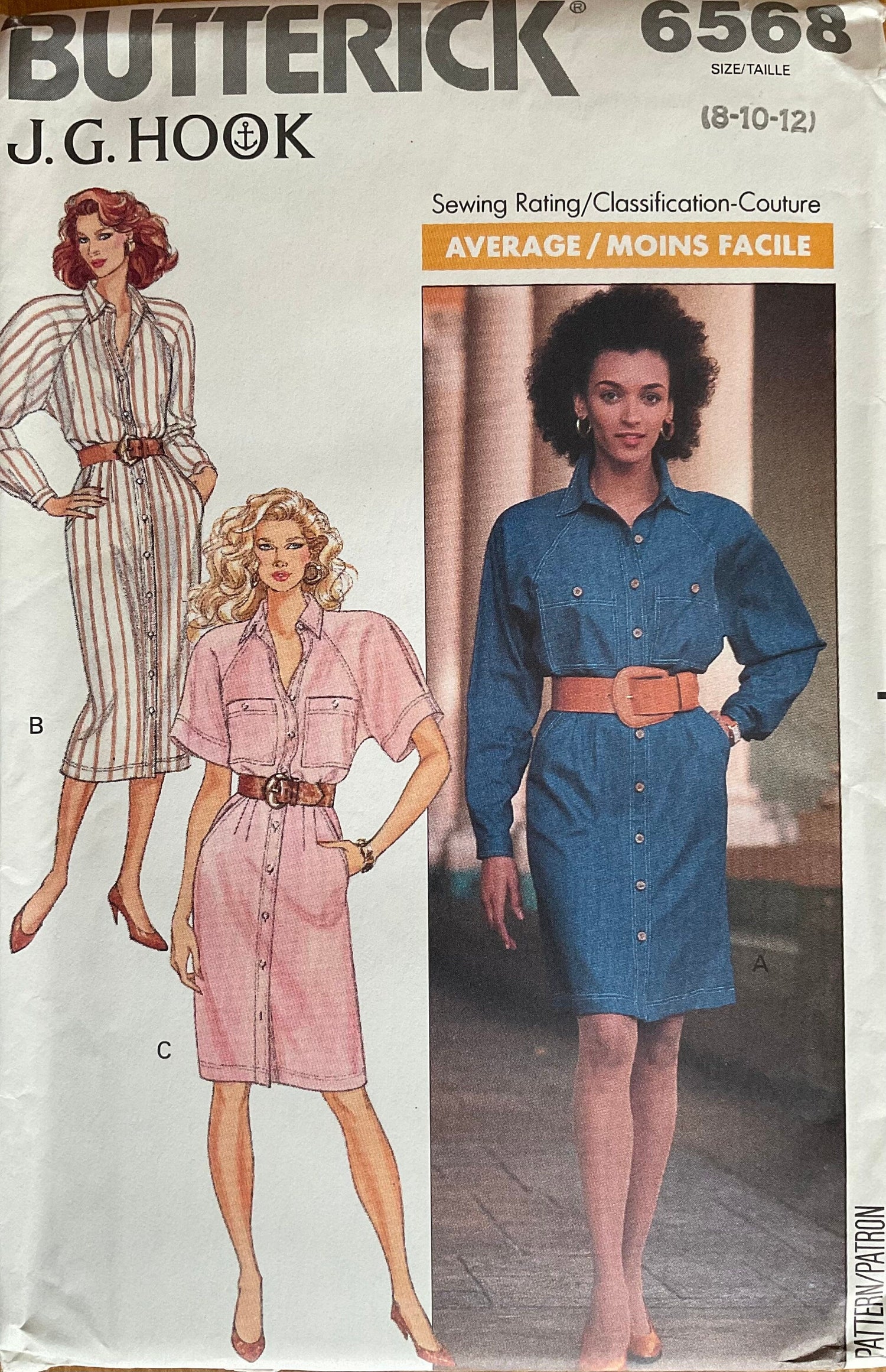 Butterick 6568 Sewing Pattern (Vintage) UNCUT