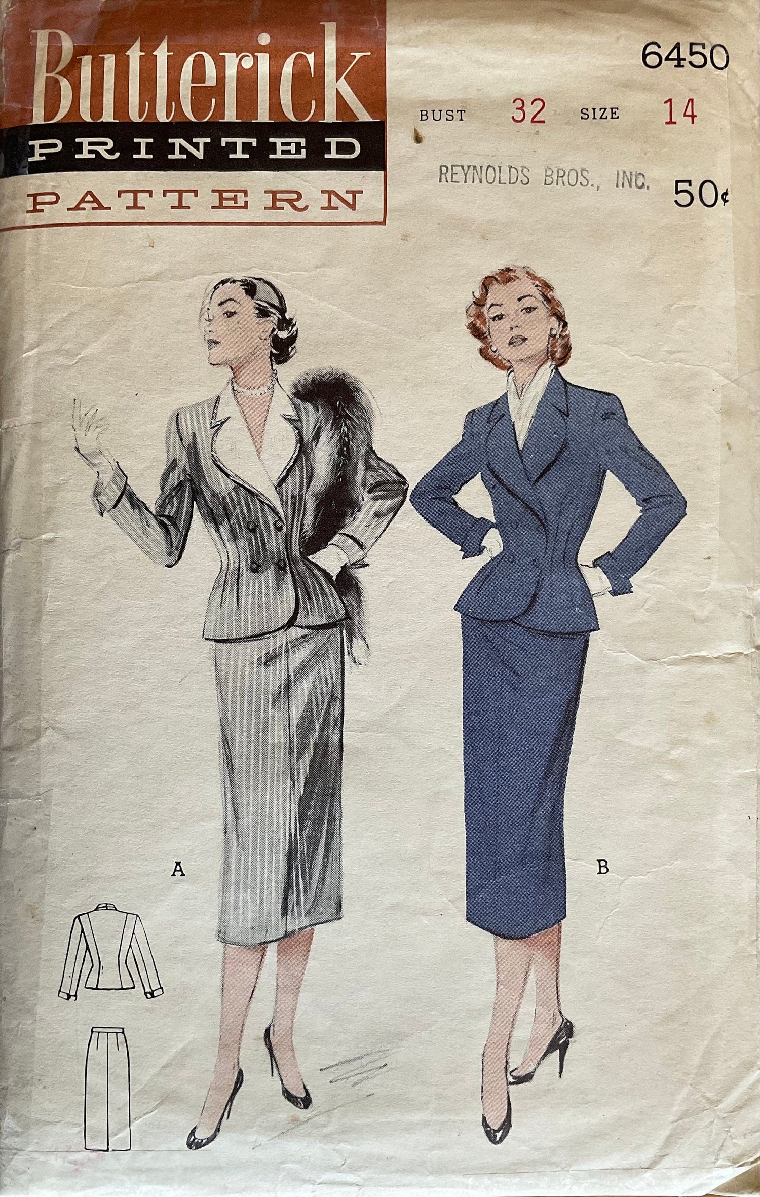 Butterick 6450 Sewing Pattern (Vintage) UNCUT