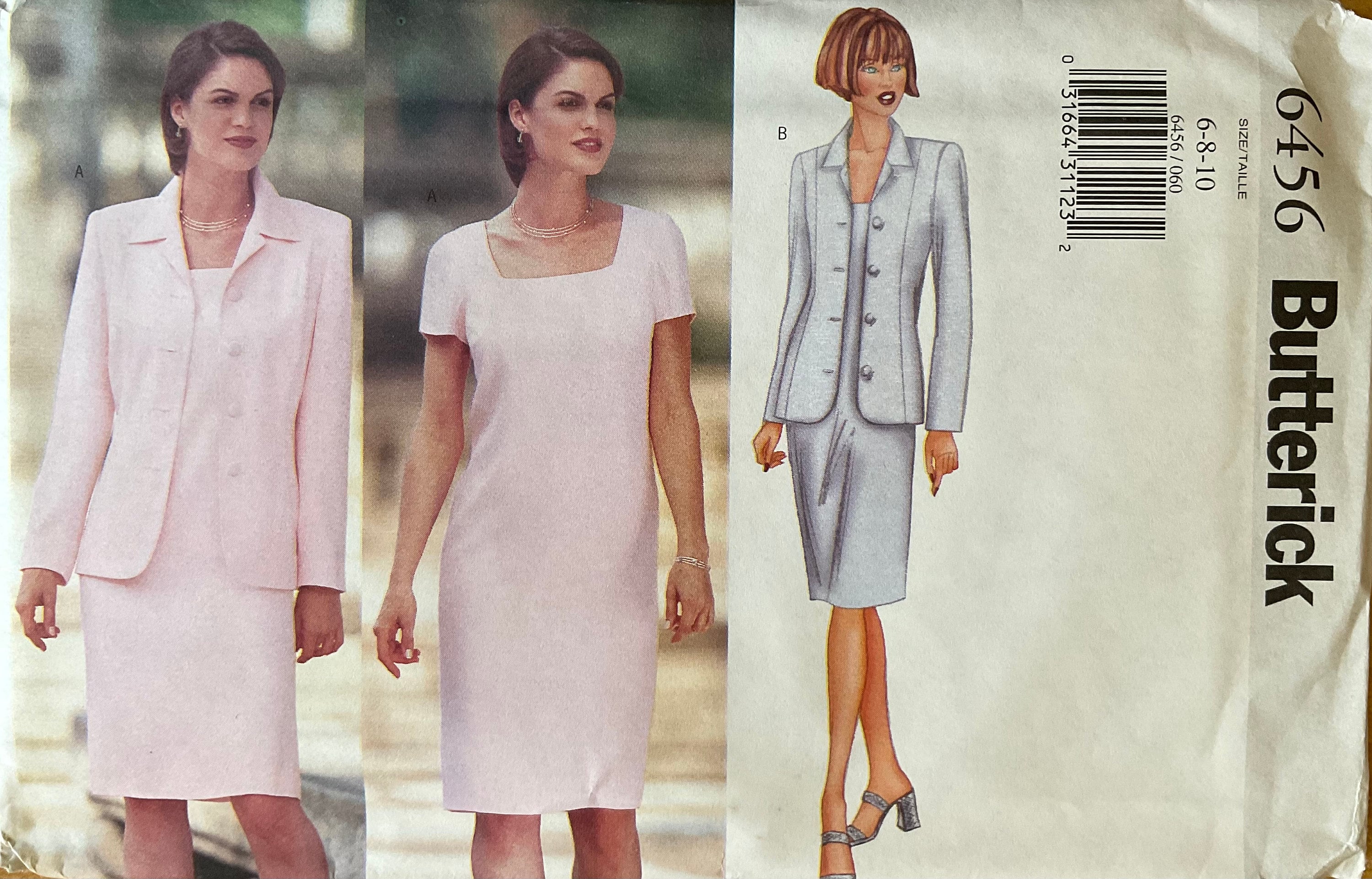 Butterick 6456 Sewing Pattern (Vintage) UNCUT