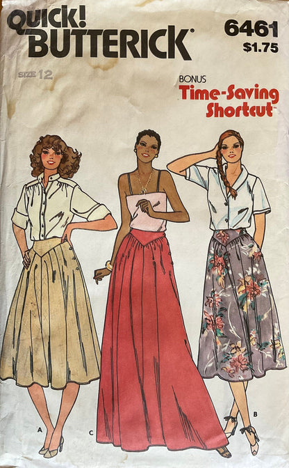 Butterick 6461 Sewing Pattern (Vintage) CUT