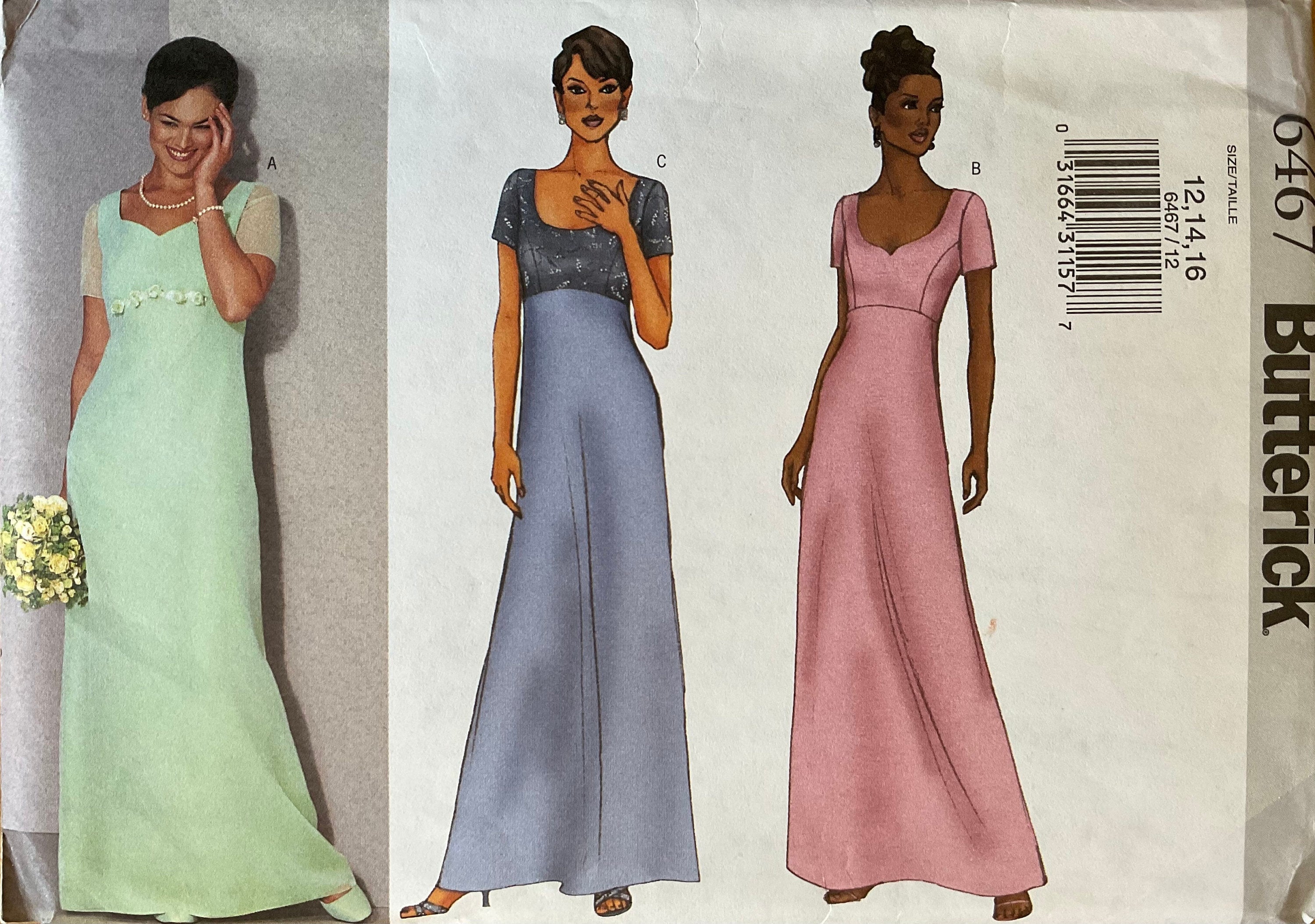 Butterick 6467 Sewing Pattern (Vintage) UNCUT
