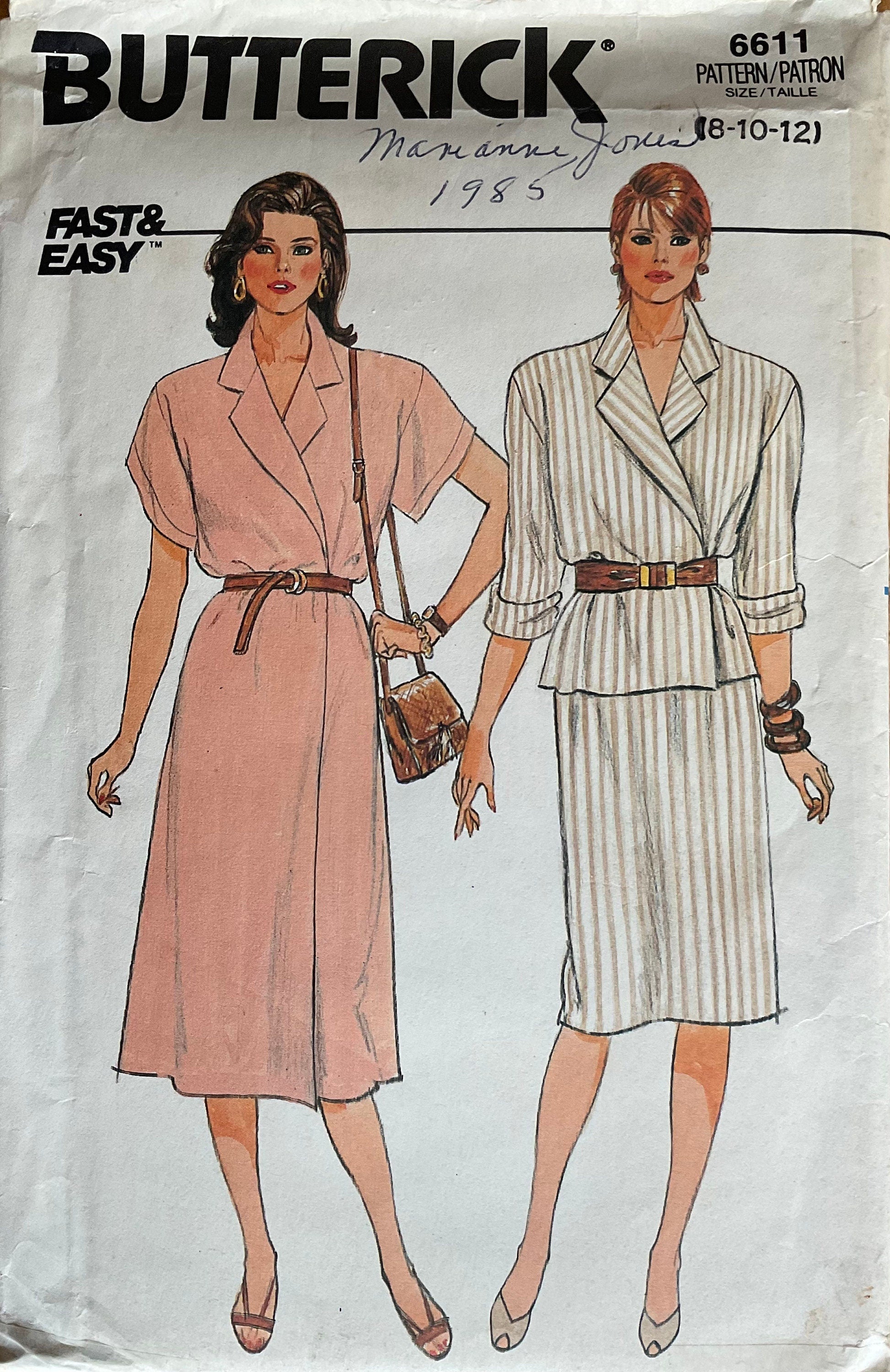 Butterick 6611 Sewing Pattern (Vintage) UNCUT