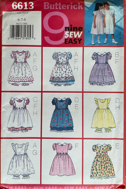 Butterick 6613 Sewing Pattern (Vintage) UNCUT