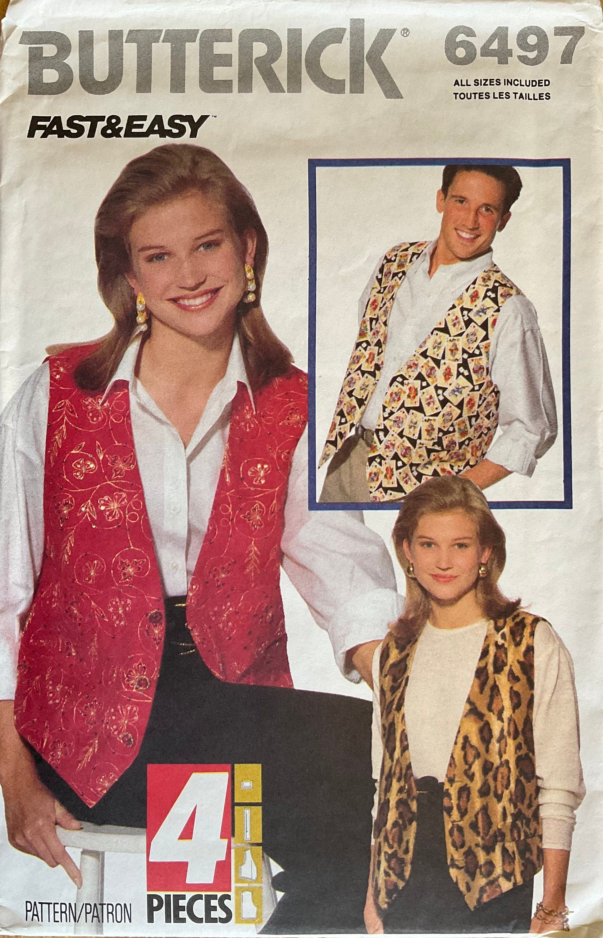 Butterick 6497 Sewing Pattern (Vintage) UNCUT