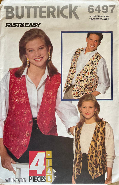 Butterick 6497 Sewing Pattern (Vintage) UNCUT