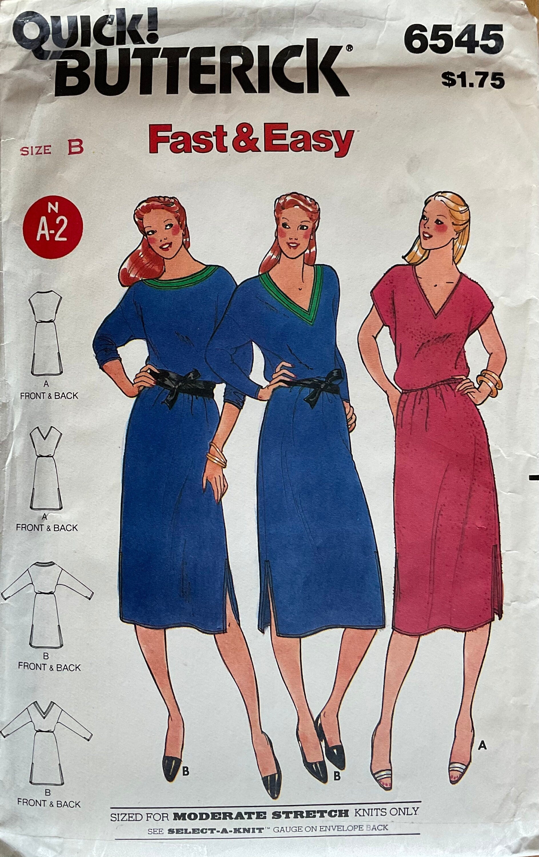 Butterick 6545 Sewing Pattern (Vintage) UNCUT/CUT