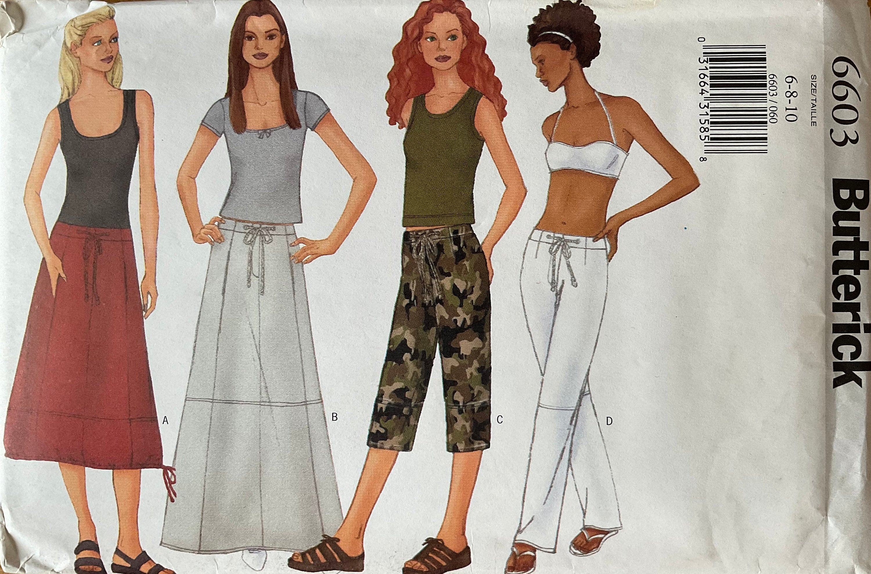 Butterick 6603 Sewing Pattern (Vintage) UNCUT