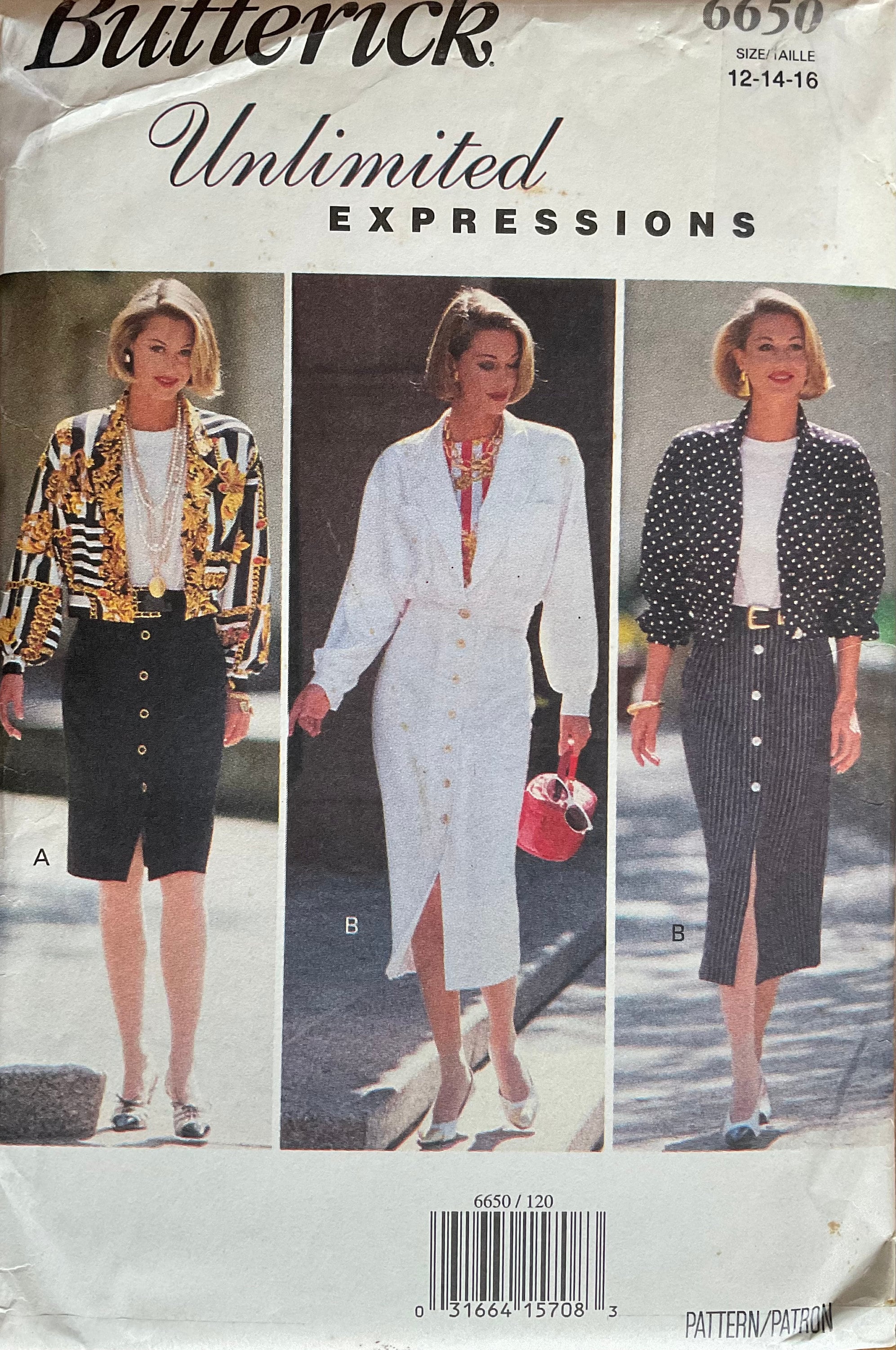 Butterick 6650 Sewing Pattern (Vintage) UNCUT