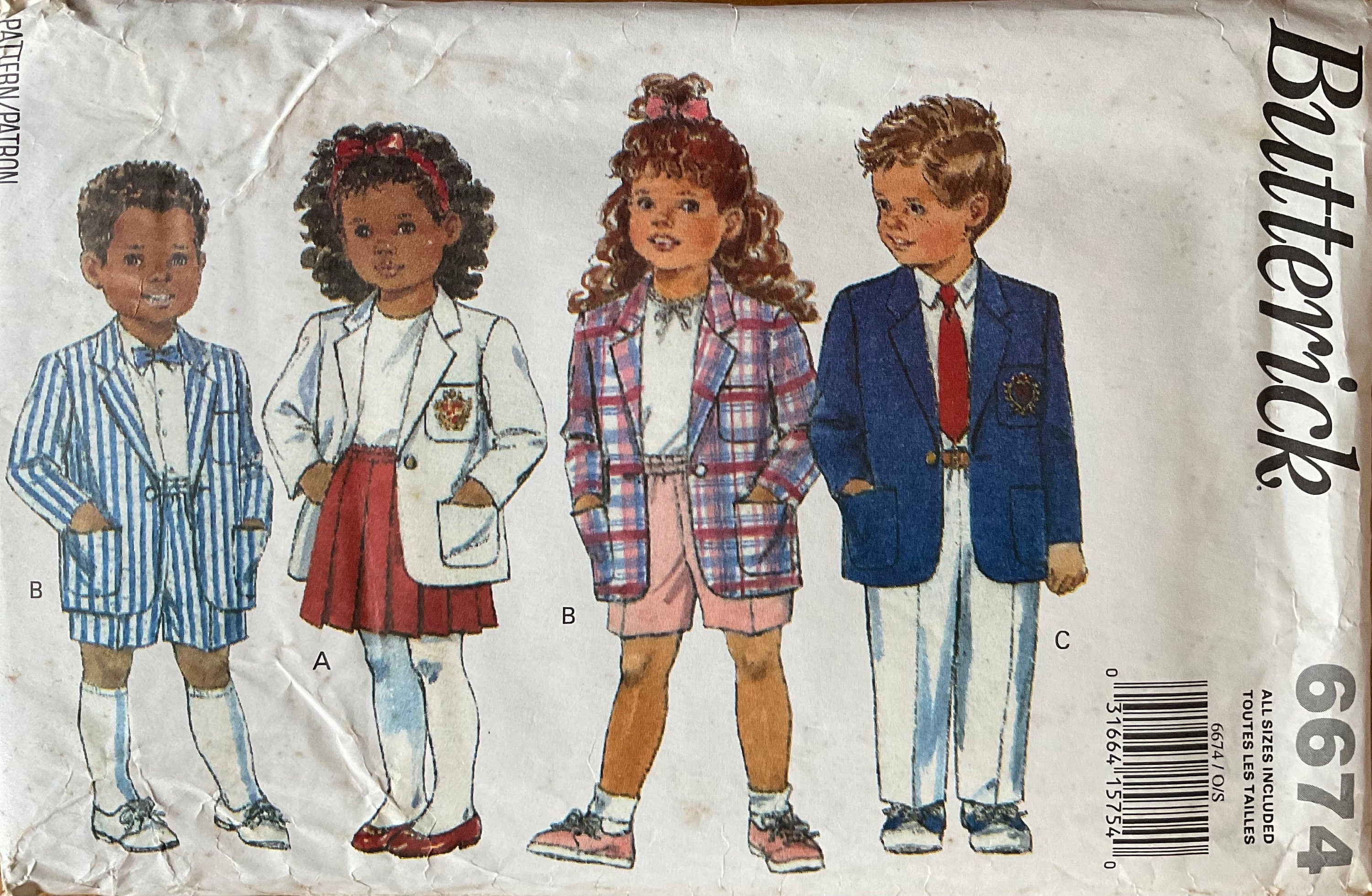Butterick 6674 Sewing Pattern (Vintage) CUT