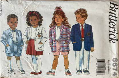 Butterick 6674 Sewing Pattern (Vintage) CUT