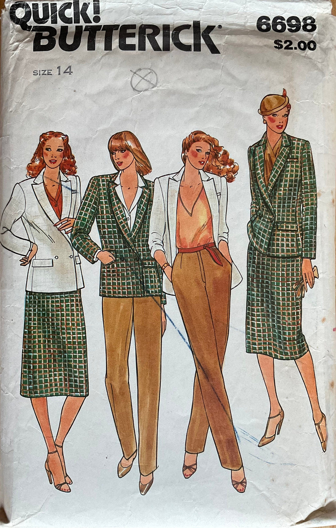 Butterick 6698 Sewing Pattern (Vintage) CUT