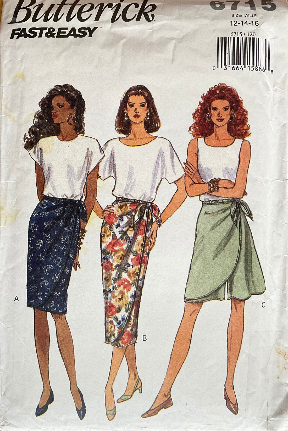 Butterick 6715 Sewing Pattern (Vintage) CUT