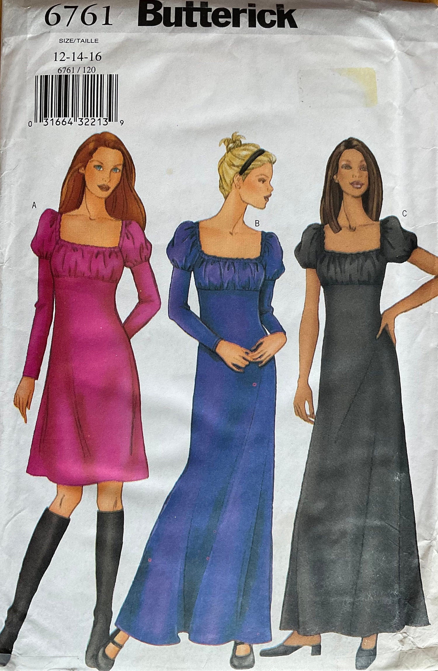 Butterick 6761 Sewing Pattern (Vintage) UNCUT