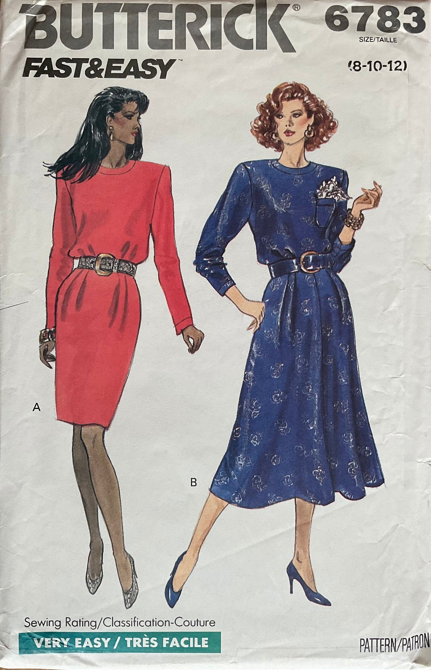 Butterick 6783 Sewing Pattern (Vintage) CUT
