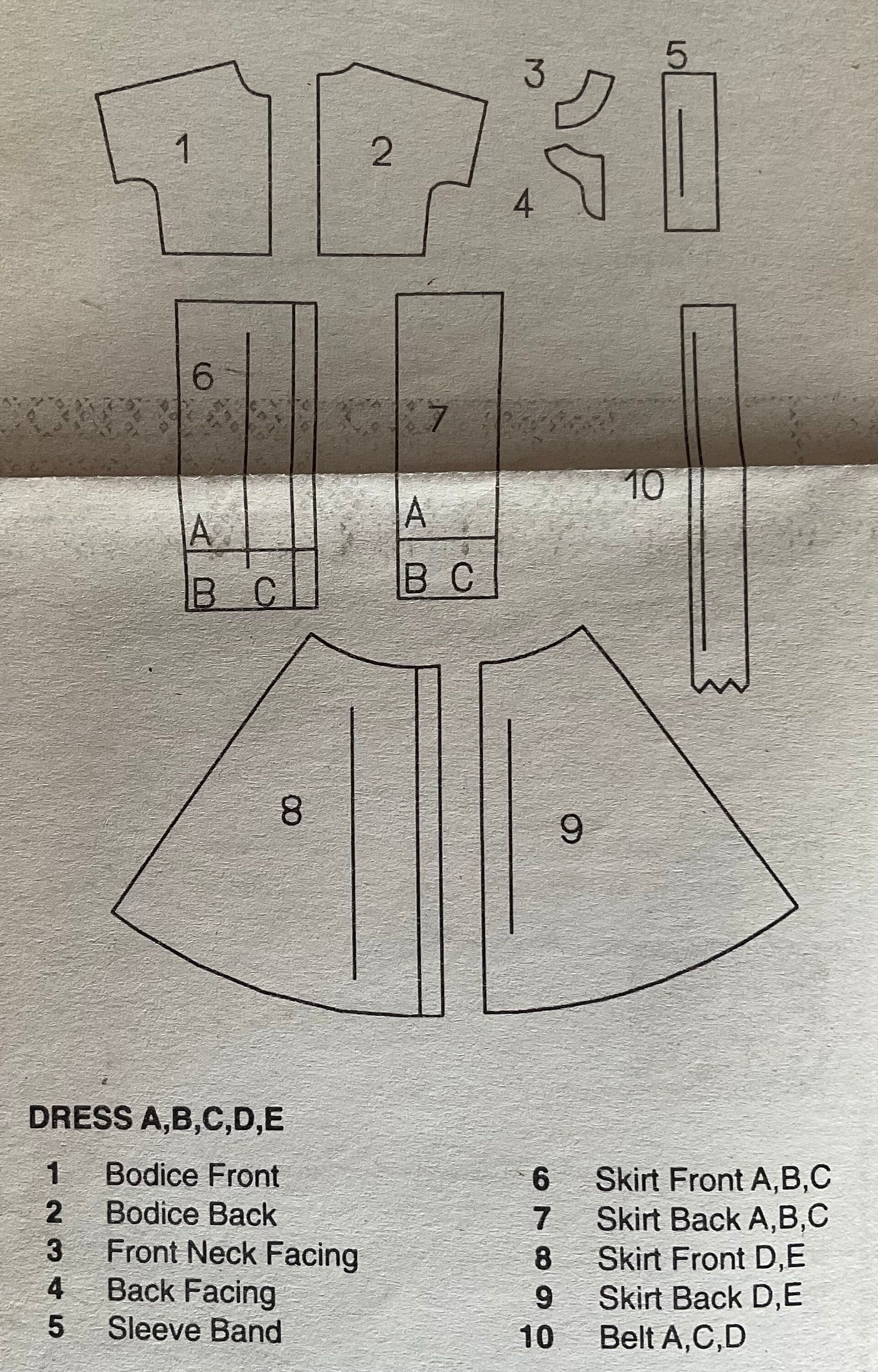 Butterick 6785 Sewing Pattern (Vintage) CUT