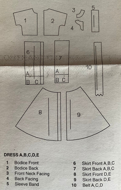 Butterick 6785 Sewing Pattern (Vintage) CUT