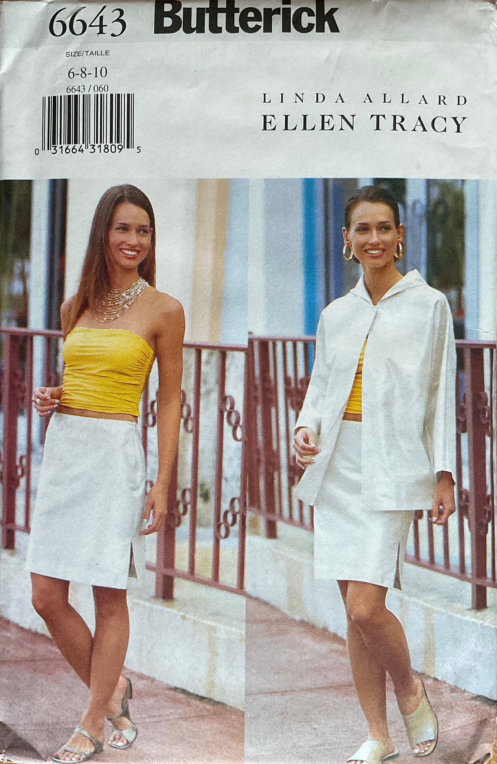 Butterick 6643 Sewing Pattern (Vintage) UNCUT