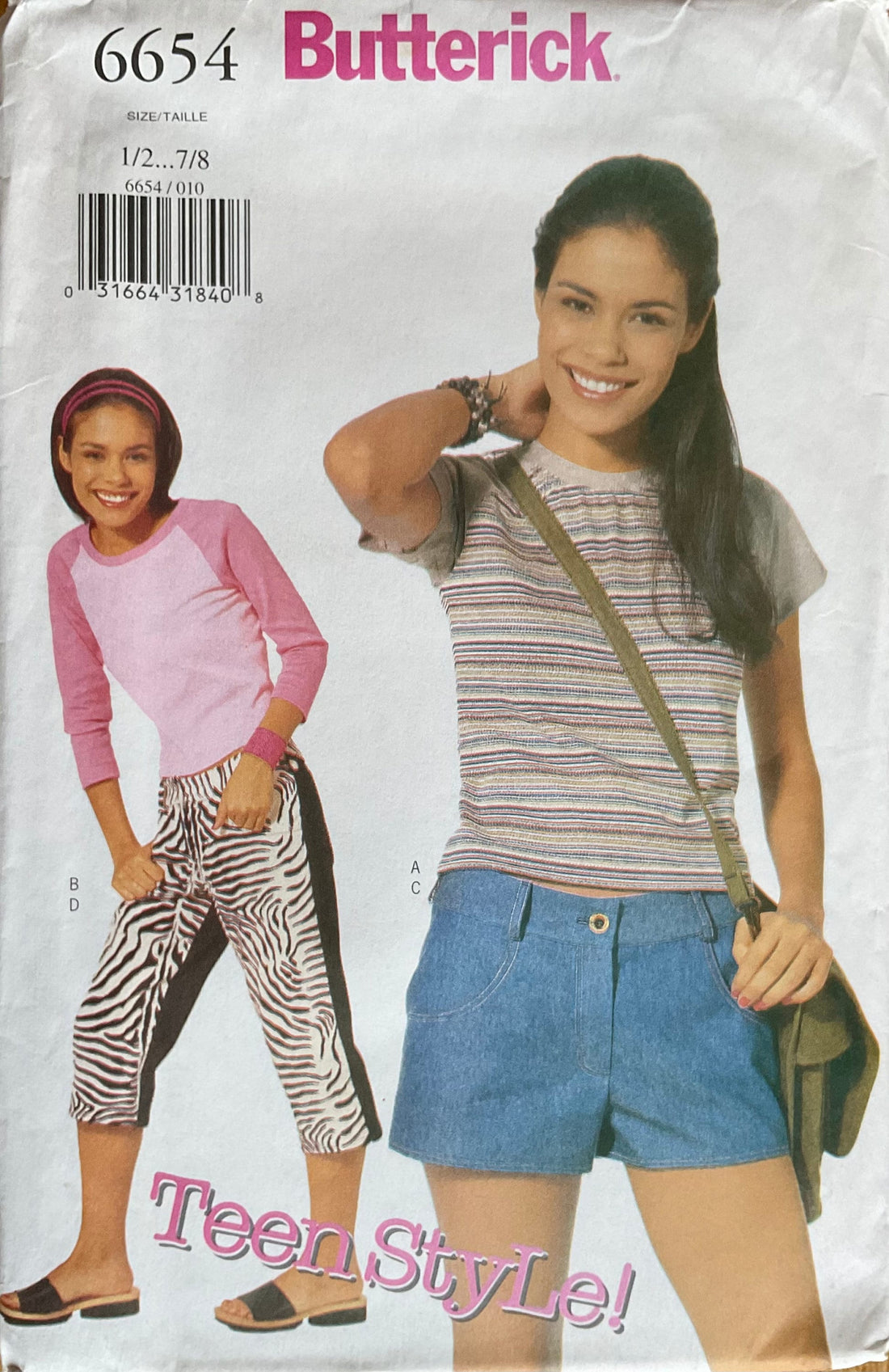 Butterick 6654 Sewing Pattern (Vintage) UNCUT