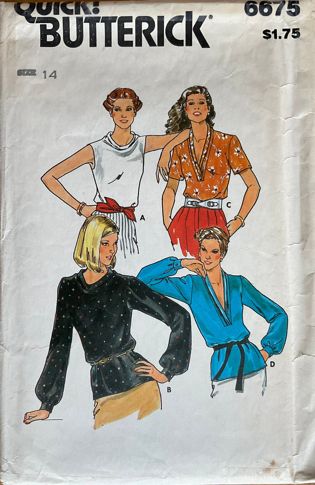 Butterick 6675 Sewing Pattern (Vintage) CUT