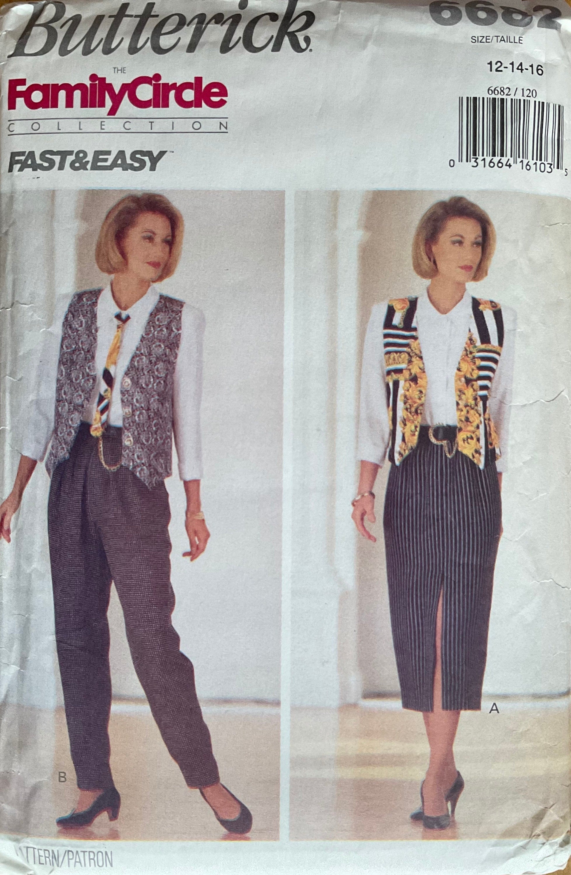 Butterick 6682 Sewing Pattern (Vintage) UNCUT