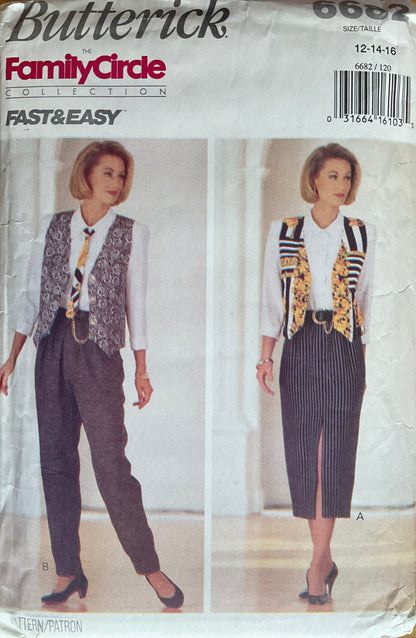 Butterick 6682 Sewing Pattern (Vintage) UNCUT