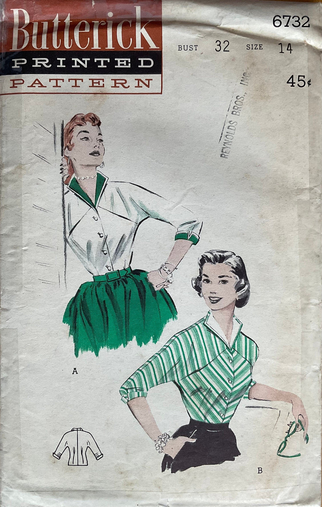 Butterick 6732 Sewing Pattern (Vintage) UNCUT